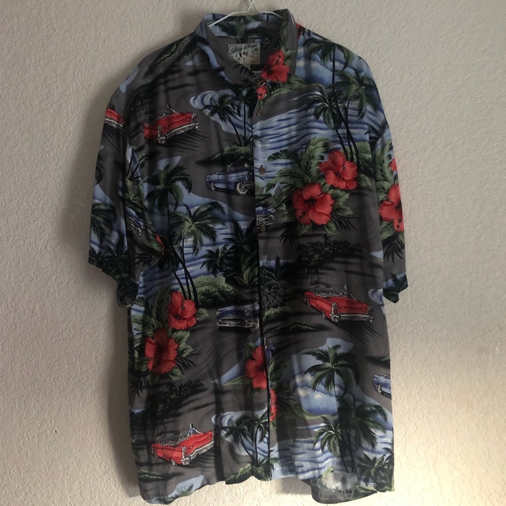 Big dogs vacation button down